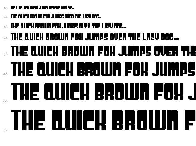 SF Groove Machine font waterfall